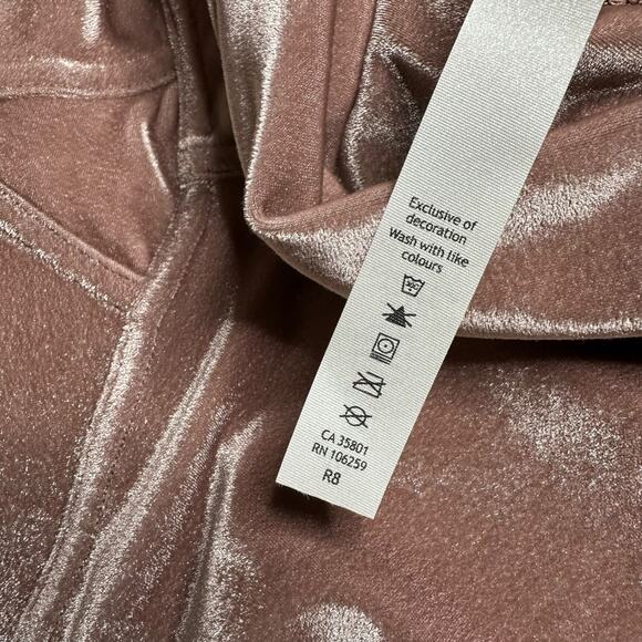 LULULEMON Wunder Lounge High Rise Velvet Leggings Women's Size 10 Pink Oak - Picture 5 of 9